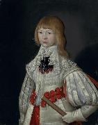 Robert Peake the Elder Portrait of Amias Poulett oil painting